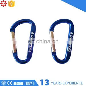 Custom Made Blue D Shaped Carabiner Printing Logo thumbnail-1