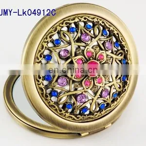3D Hollow Decoration Antique Metal Make-up Mirror thumbnail-6