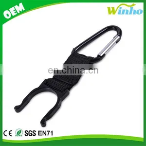 Winho Travel Hiking Carabiner Belt Clip Key Chain With Water Bottle Holder thumbnail-2