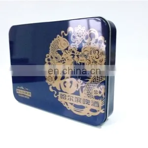 Flat Rectangualr Cake/biscuit Gift Packaging Metal Tin Box Container thumbnail-5