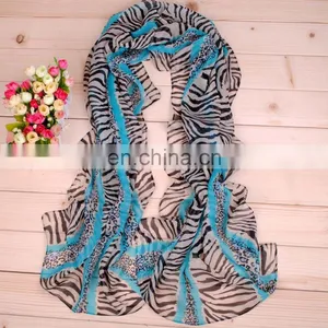 Fancy Stock New Style Flower Printed Polyester Scarf thumbnail-3