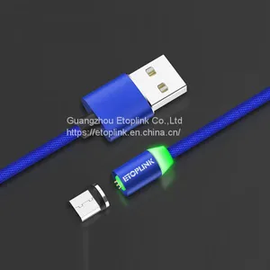 1M Magnetic Charge Cable , Micro USB Cable For IPhone XR XS Max X Magnet Charger USB Type C Cable LED Charging Wire Cord thumbnail-3