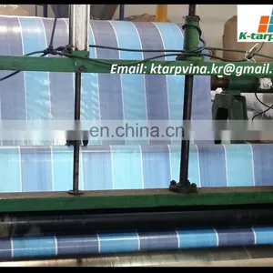 80 GSM Blue/white/Blue Pe Tarpaulin thumbnail-1