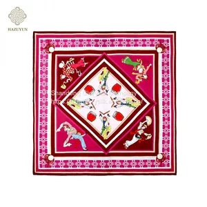 OEM/ODM Factory Made Fashion Elegant Flower Printed Twill Silk Scarf Custom Customs Data thumbnail-2