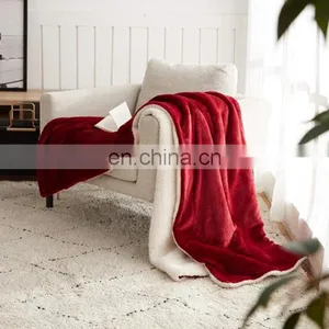 Best Seller in Usa Knitted Warm Soft 100% Polyester Flannel Sherpa Fleece Throw Blanket for Winter China Suppliers thumbnail-5