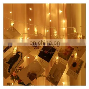 Led Photo Clip Holiday Curtain String Lights Garden Home Garden Christmas Indoor Outdoor Decoration Fairy Light thumbnail-1