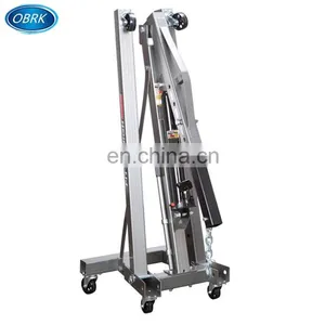 Small Portable Manual Foldable Shop Arm Crane/Hydraulic Shop Lift Crane thumbnail-3