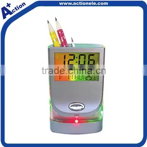 Pen Holder Clock With LED Light thumbnail-1