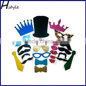 2016 New Year's Eve Party Card Masks Photo Booth Props Mustache On A Stick PFB0037 thumbnail-1