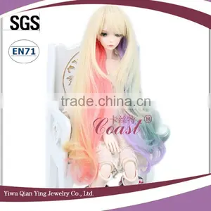 Cheap Fashion Colorful Long Curly Synthetic Baby Doll Hair Wigs thumbnail-2