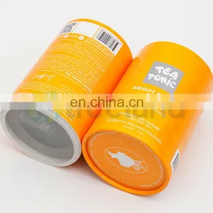 Cardboard Cylinder Food Packaging Tube With Plastic Plug thumbnail-4