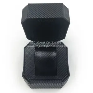 Black High-grade PU Leather Gift Box Creative Personality Watch Display Flip Box thumbnail-1