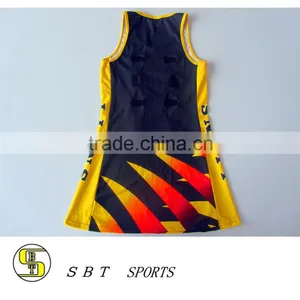 Netball Dress Sublimation Digital Print Uniform Latest Netball Dress thumbnail-1
