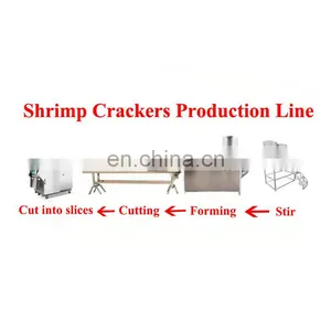 Automatic Snacks Colored Indonesia Uncooked Prawn Cracker Making Machine Shrimp Chips Prawn Cracker Machinery thumbnail-3