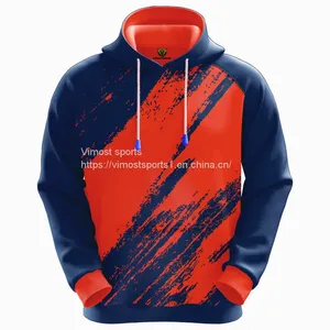Blue and Red Customized Sublimation Hoodie Design for Men thumbnail-1