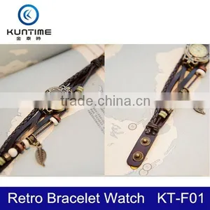 Leather Retro Bracelet 2015 Women's Watch thumbnail-6