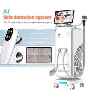 2024 Latest Artificial Intelligence Skin Detection System Compressor Refrigeration Diode Laser Hair Removal Machine thumbnail-1