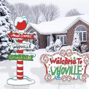 Wholesale Custom PP Corrugated Plastic Christmas Yard Decoration Signs thumbnail-2