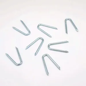 Galvanized U Fence Staples for Chain Link Fencing - 16 Gauge Steel, Made in China thumbnail-2