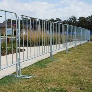 Modular Crowd Control Barrier 2.4m Length With Rubber Base for Stadium Safety thumbnail-4