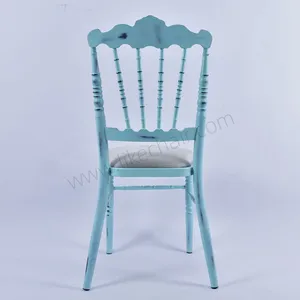 Stylish Elegant Antique Metal Wedding Chairs Durable Iron Hotel Furniture for Farmhouse Party Home Office Factory Sale thumbnail-5