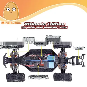 1/8 SCALE 4WD 2.4GHZ Remote Controle Car REMO High Speed Cars for Kids thumbnail-3