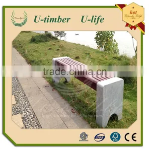 Commercial Hospitality Supplies Outdoor Furniture Wooden Bench for Park Street Tourist Rest Long Wpc Chairs thumbnail-1