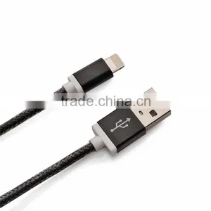 MFi Manufacturer Mobile Phone Mfi Certified Cable New Hot Colorful Braided Leather Cable thumbnail-2