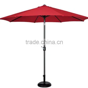 Top Quality Luxury Commercial Grade Durable Outdoor 9 Foot Light Wooden Parasol With Crank thumbnail-1