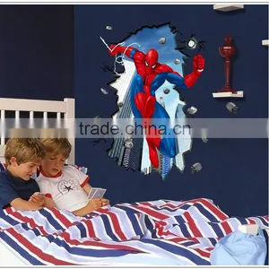 2016 3d Vinyl Wall Stickers For Kids Rooms Pvc Wall Decals Home Decor 3D Super Hero Wholesale thumbnail-3