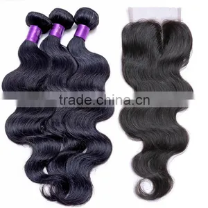 Cheap Brazilian Virgin Human Hair 4X4 Natural Part Lace Closure With Baby Hair Quality Choice thumbnail-1
