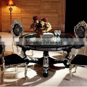 Antique Classical Dining Table and Chair Set D1082 thumbnail-1