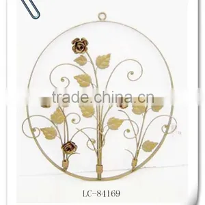 LC-84330 Vintage Home Hanging Metal Triangle Wrought Iron Wall Decor thumbnail-3