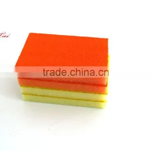 Orange Sourcing Pad With Yellow Sponge for Kitchen Supplies thumbnail-1