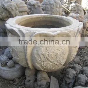 Chinese Antique Outdoor Garden Stone Trough thumbnail-1