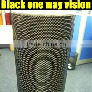 Black One Way Vision for Car Wrapping With Size 1.07*50m for One Roll thumbnail-1