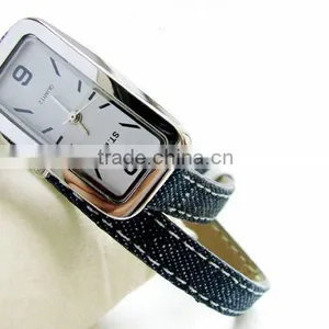 Alloy Case With Jean Band Wrap Watch thumbnail-1