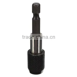 Black 1/4 Hex Shank Quick Release Electric Drill Magnetic Screwdriver Bit Holder 60mm thumbnail-4