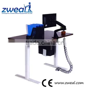 Adjustable Table Office Wooden Desk With Two Legs thumbnail-1