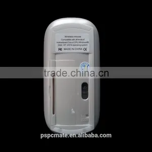 White Color Gloosy Finish Flat 2.4ghz Usb Wireless Optical Mouse Driver for Laptop and PC thumbnail-6