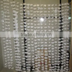 2016 New Product White Polyester Flower Curtain for Party and Home Decoration thumbnail-2
