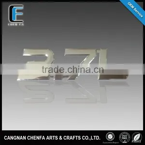 Custom 3D ABS Plastic Chrome 2.7L Decal Car Rear Letter Sticker Badge Emblem thumbnail-1