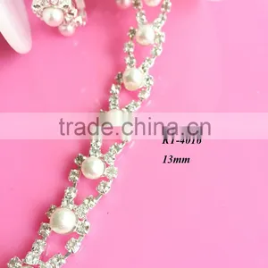 New Arrival High Quality Fashion Rhinestone With Pearl Cup Chain (RT-4016) thumbnail-1