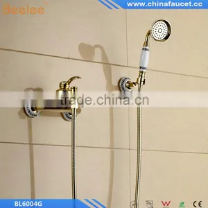 Wall Mount Dual Ceramic Handles Bathtub Faucet Telephone Style Tub Shower Mixer Taps Quality Choice thumbnail-5