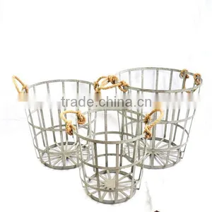 French Country Style Wholesale Hamper Basket for Wire thumbnail-1