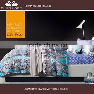 100% Cotton 133*72 40s*40s Reactive Printting Wholesale Comforter Cover Set With Zipper thumbnail-1