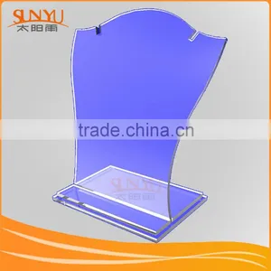 China Manufacturer Colored Translucent Acrylic Necklace Display Rack thumbnail-1