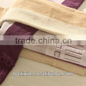 Yellowish Pink Color Bath Border Towels thumbnail-1