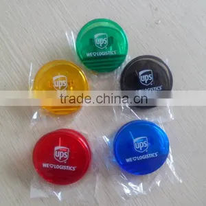 Plastic Circle Magnetic Clip, Plastic Translucent Power Clip, Promotional Magnetic Power Clip, PTMC056 thumbnail-1