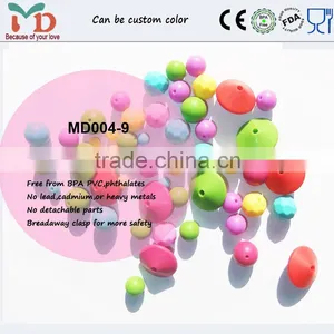 Handmade Teether Bead Jewelry/Most Popular Safe Teether Silicone Necklace Bead Landing China Manufacturer thumbnail-6